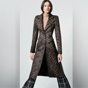 Smythe Animal Print fitted coat